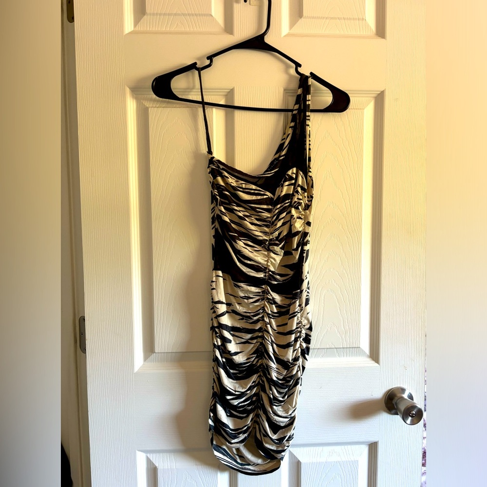 Wet Seal Zebra print bodycon dress